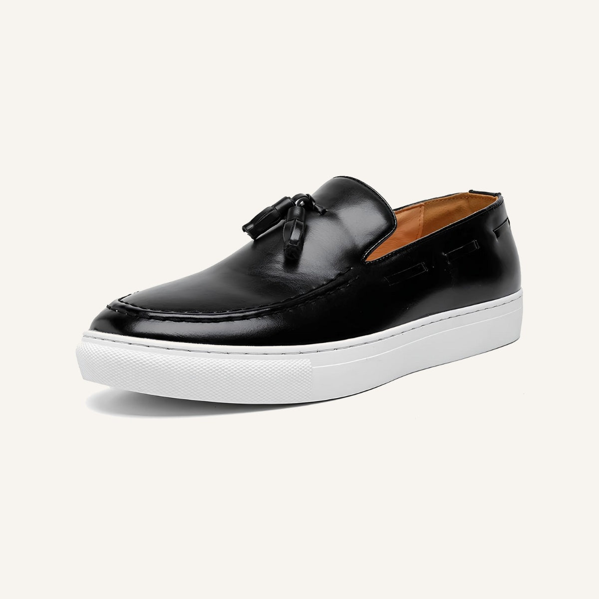 Classic black leather loafers — Shoes