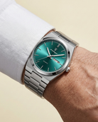 Steel Watch Emerald Dial