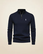 RL Textured Zip-Neck Knit