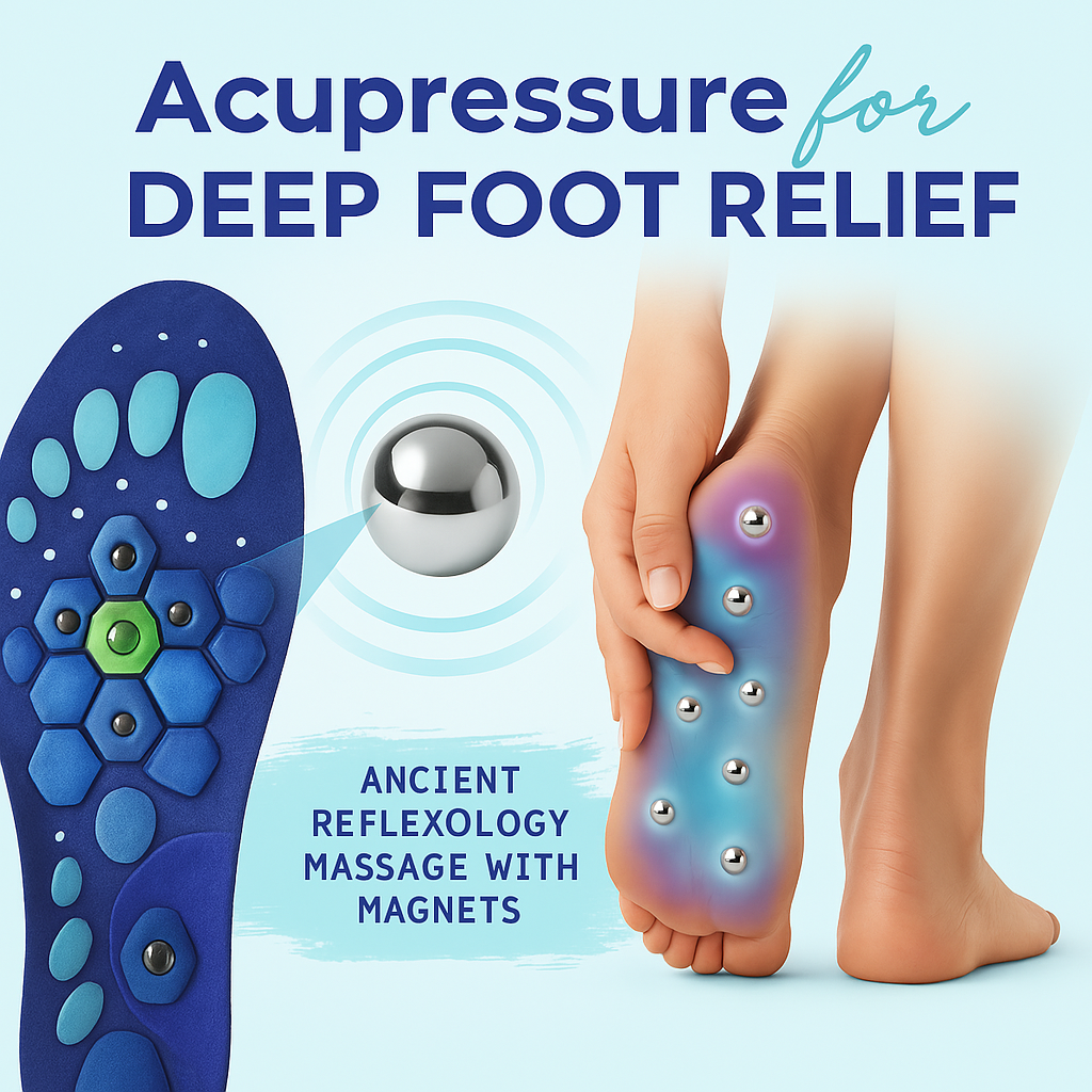 Magnetic Shock Absorbing Insoles for All-Day Comfort