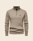 RL Textured Zip-Neck Knit