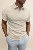 Men's Half-Zip Polo Shirt Old Money Perion