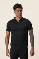 Men's Half-Zip Polo Shirt Old Money Perion