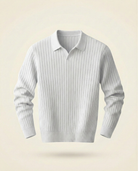 The Belmont Ribbed Polo Sweater