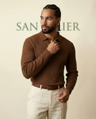 The Belmont Ribbed Polo Sweater