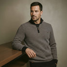 Quarter-Zip Sweater Heritage Weave