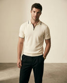 RL Prestige Zip-Neck Knit Polo