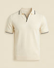 Open Collar Knit Polo Shirt