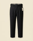 Double Pleat High-Waist Trouser Black