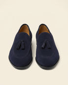 Suede Tassel Loafer Navy