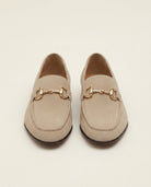 Suede Horsebit Loafer Beige