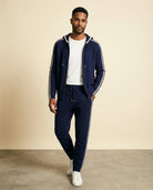 Cashmere-Blend Tracksuit Set Navy