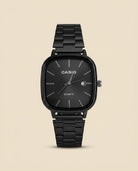 CS Square Quartz Steel Watch Black