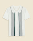 Argyle Stripe Polo White Multi