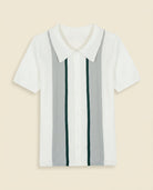Argyle Stripe Polo White Multi