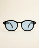 Retro Round Sunglasses Black Blue