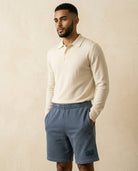LC Paris Fleece Shorts Steel Blue