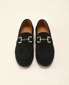 Suede Horsebit Loafer Black