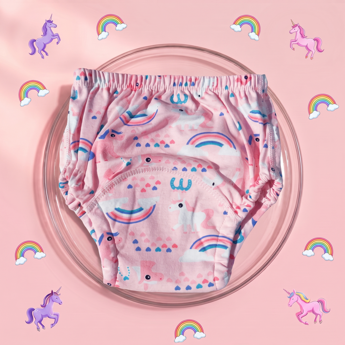Potty training pants – Unicorns pattern