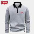 Levi’s™ Contrast Collar Quarter-Zip — Grey