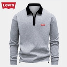 Levi’s™ Contrast Collar Quarter-Zip — Grey