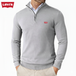 Levi’s™ Fine-Knit Quarter-Zip — Grey