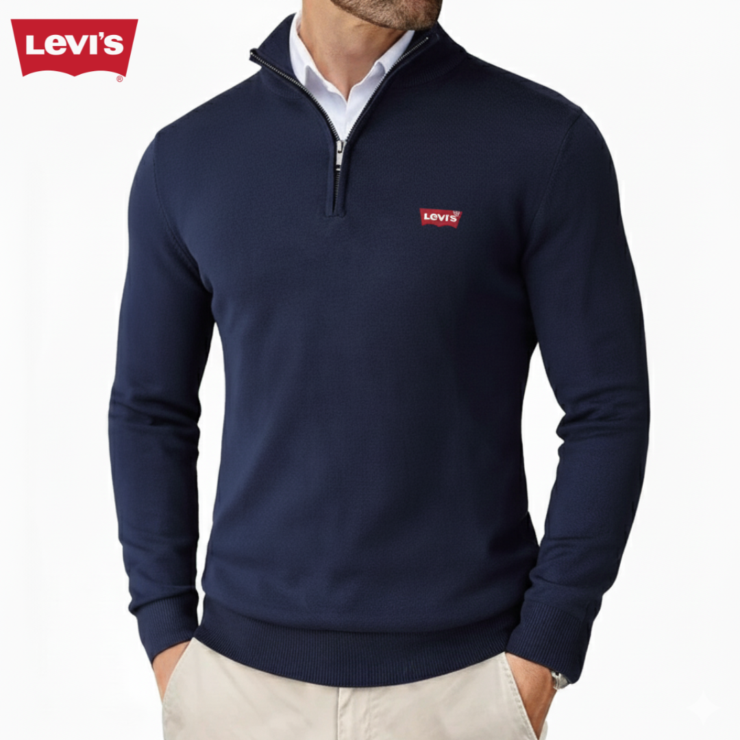 Levi’s™ Fine-Knit Quarter-Zip — Navy