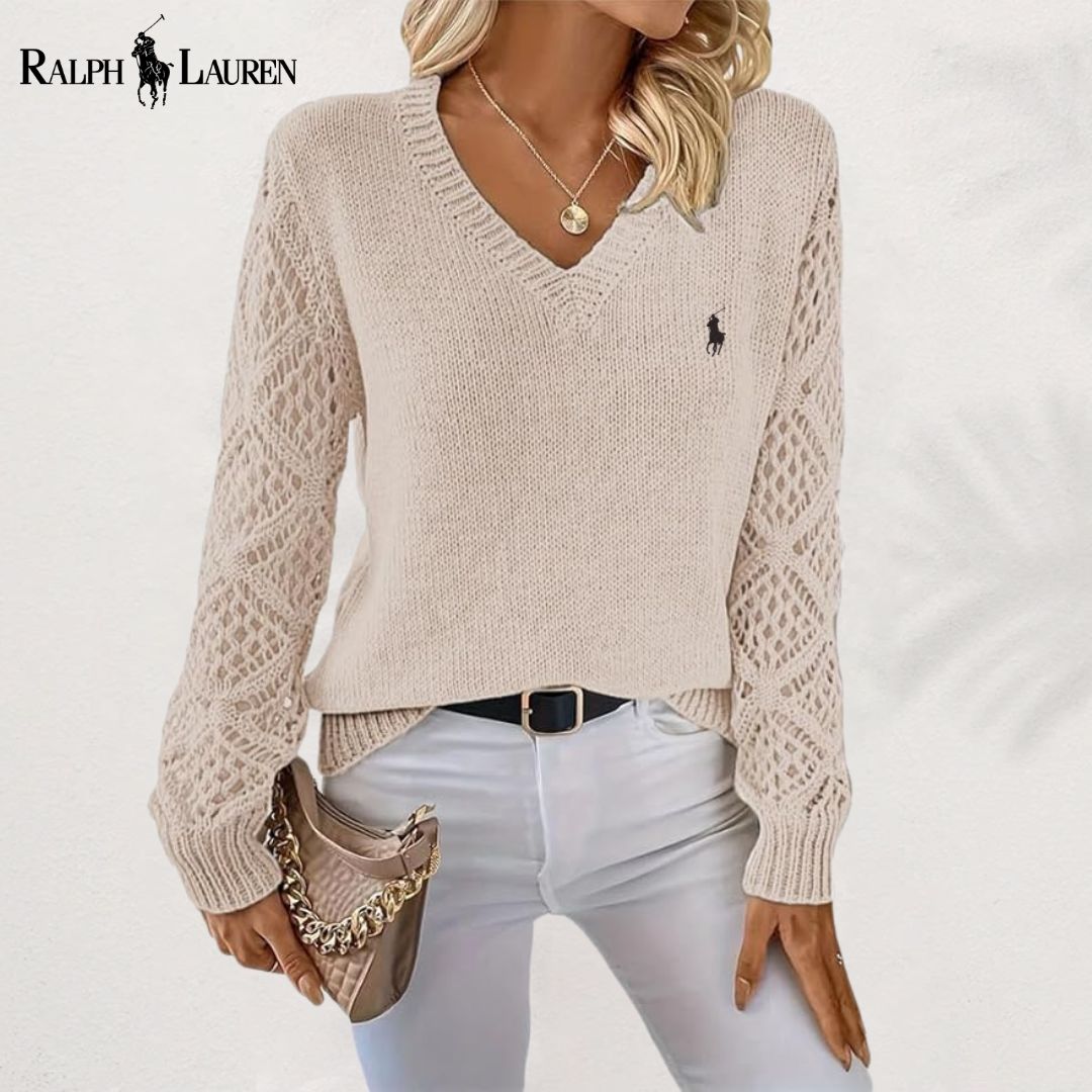 RL™ V-Neck Knit Pullover — Beige