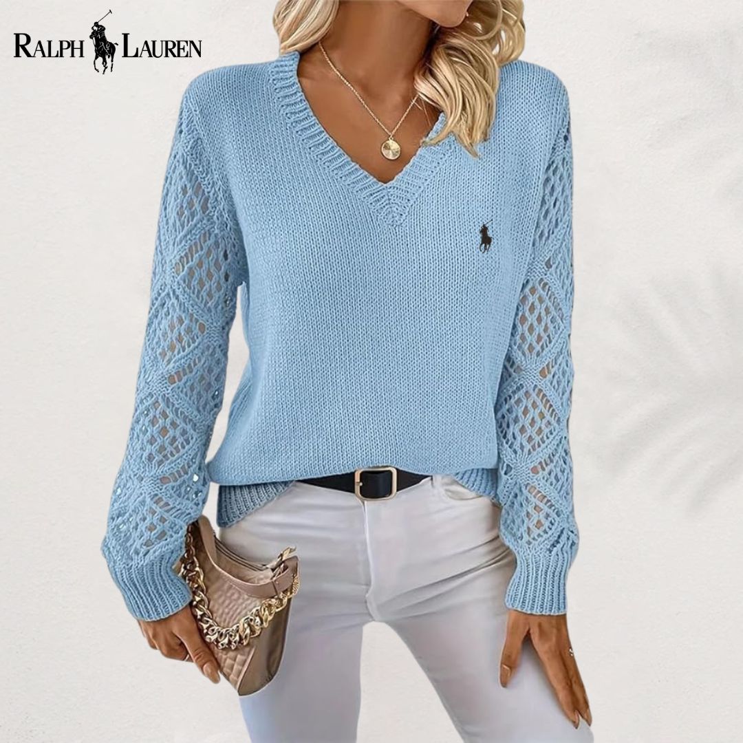 RL™ V-Neck Knit Pullover — Blue